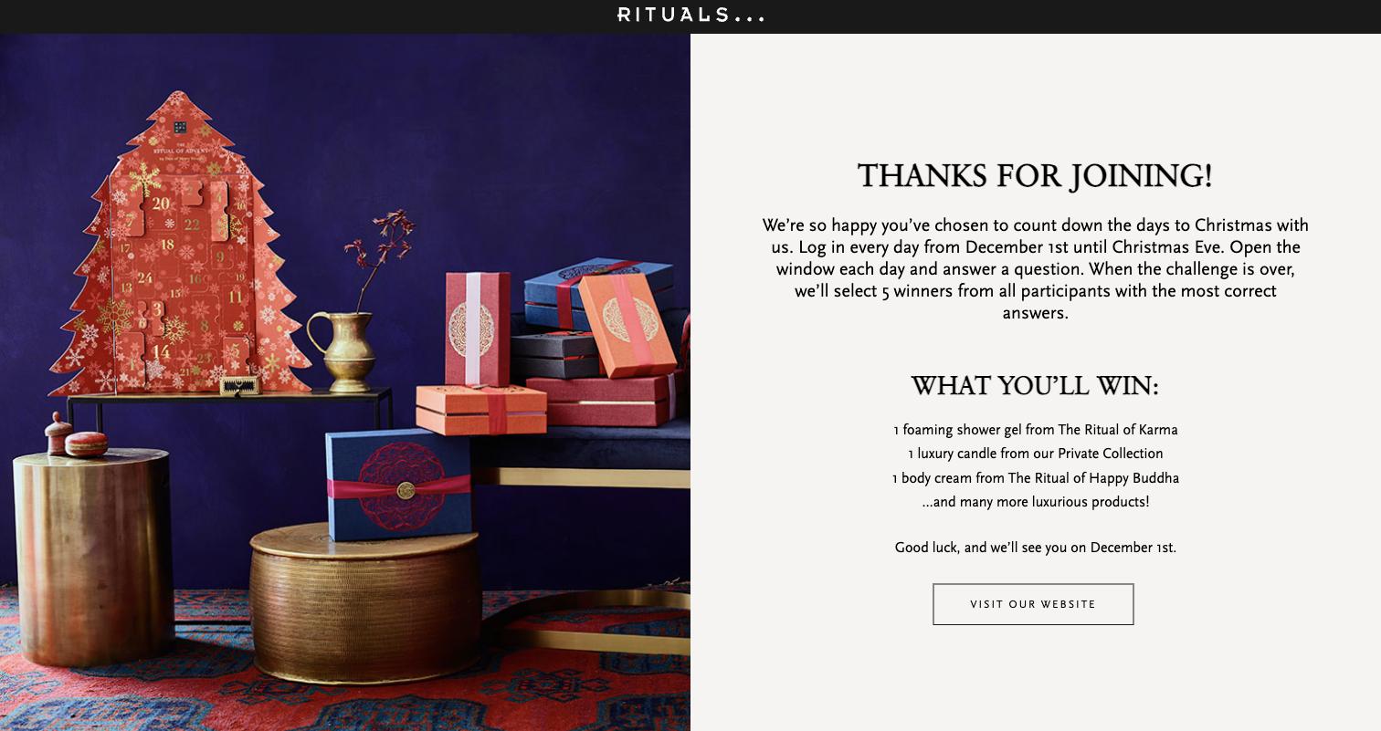 The final confirmation screen, shown only after the contact is registered in the client’s CRM