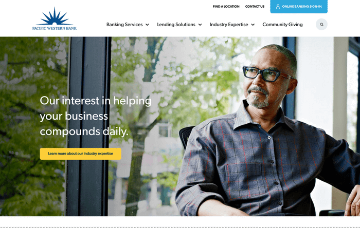 Pacific Western Bank: Commercial Banking Website
