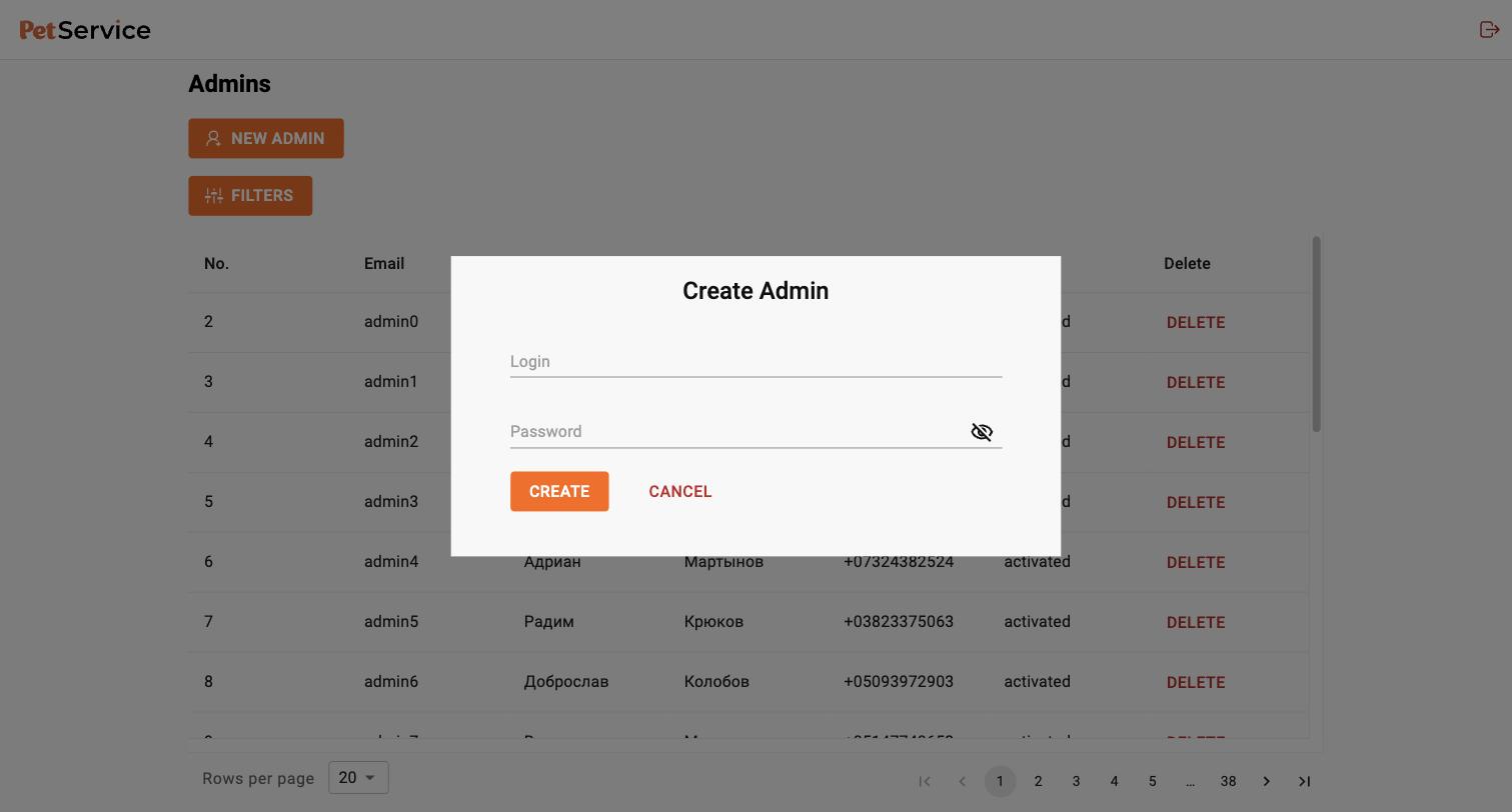Creating a new admin account