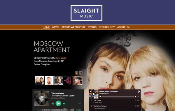 Slaight Music: Record Label Web Platform